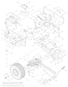 Frame, Controls Diagram and Parts List for 13AD685G700 2004 Yard Machines Lawn Tractor